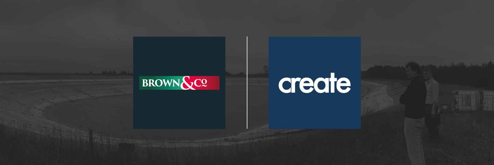 Brown & Co and Create Consulting Engineers logos displayed together, signifying partnership for Local Resource Options studies.